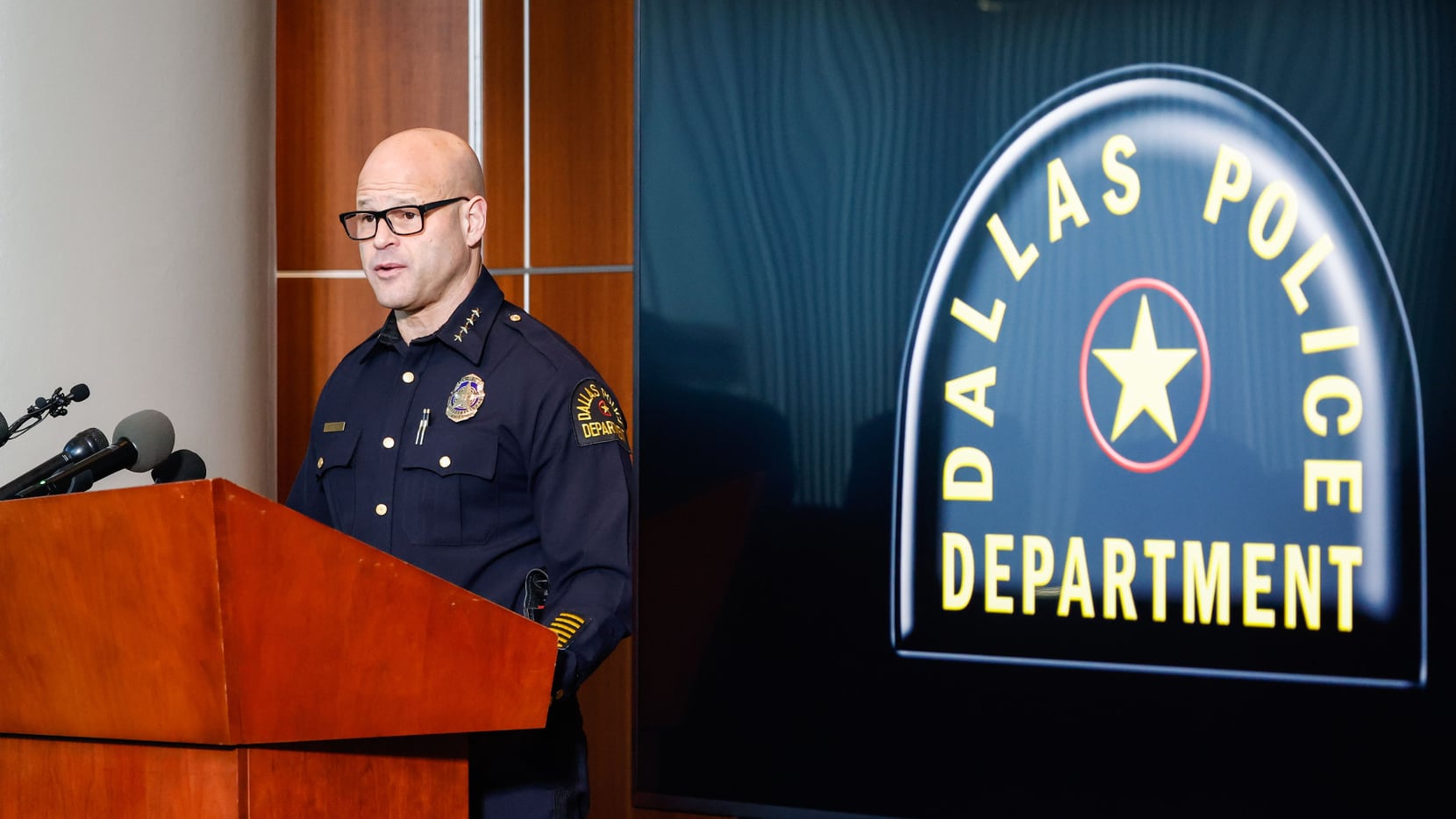 Dallas police Chief Eddie Garcia during a press conference in Dallas on Friday, Jan. 27,...
