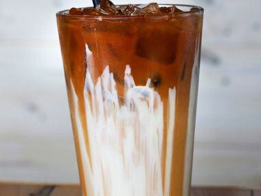 A glass of Vietnamese Iced Coffee at Toasted Coffee + Kitchen in Dallas on Tuesday,...
