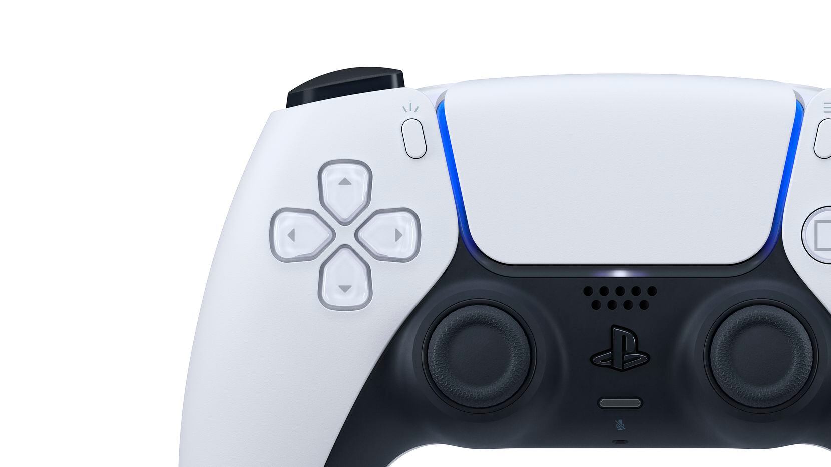 A close-up image of the DualSense Wireless Controller for the PlayStation 5.