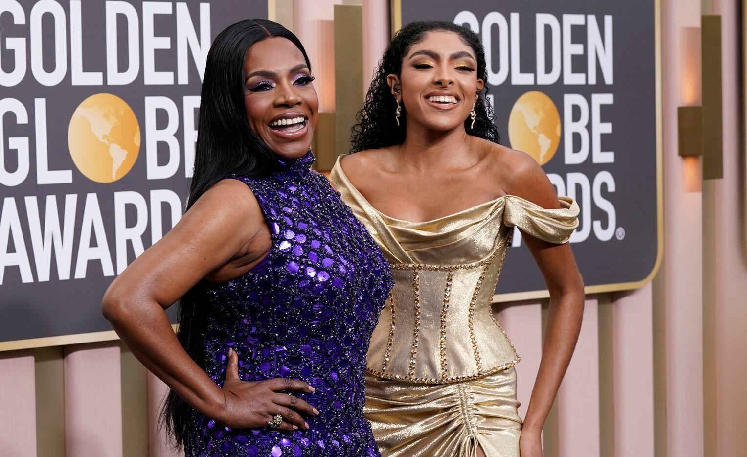 Sheryl Lee Ralph (left) and Ivy-Victoria Maurice arrive at the 80th Annual Golden Globe...