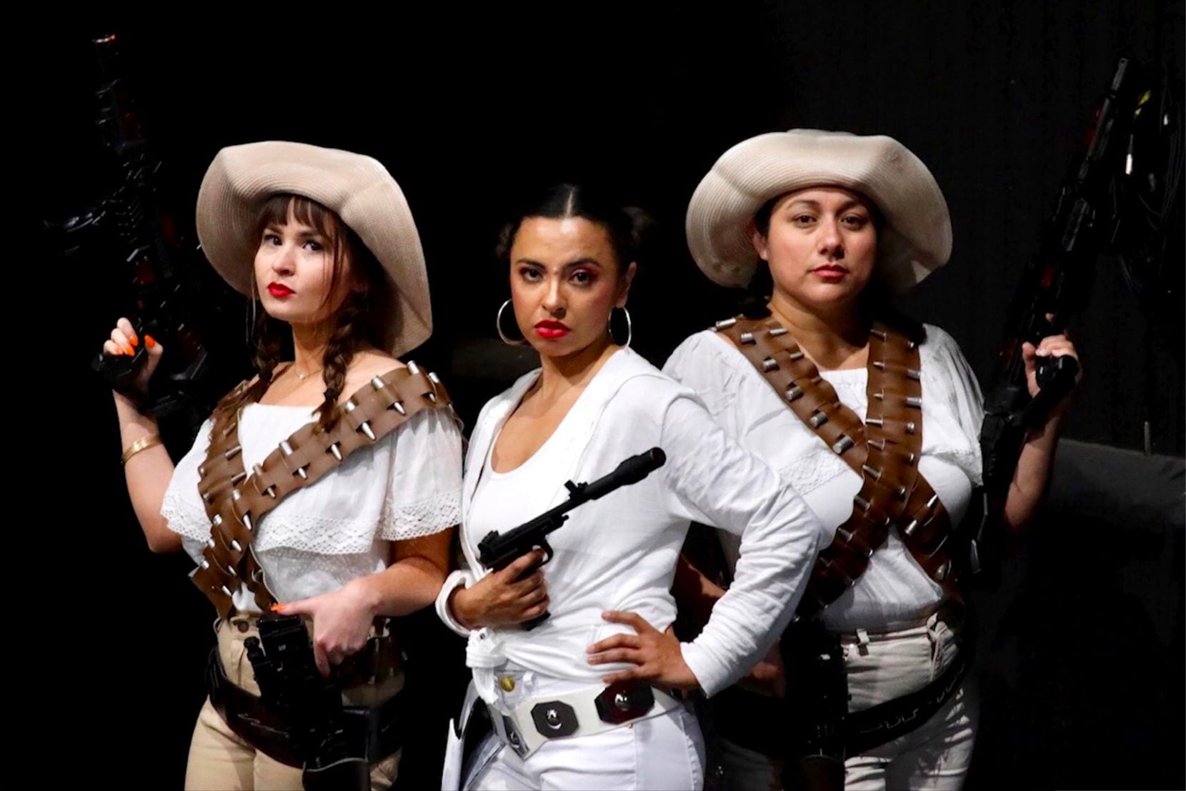Cast members of Austin-based Latino Comedy Project's "¡Estar Guars!"