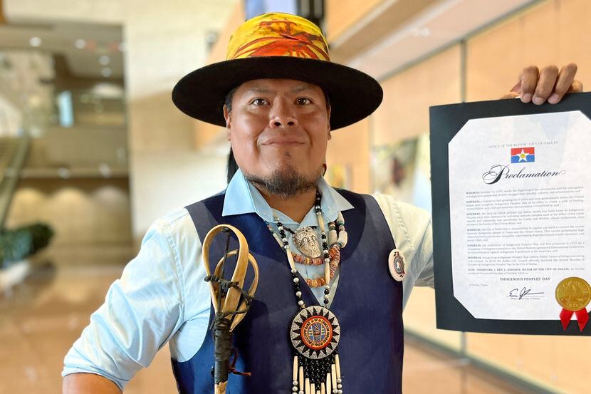Eli Hickman, of the Navajo and Mississippi Band of Choctaw Indians, received a copy of the...