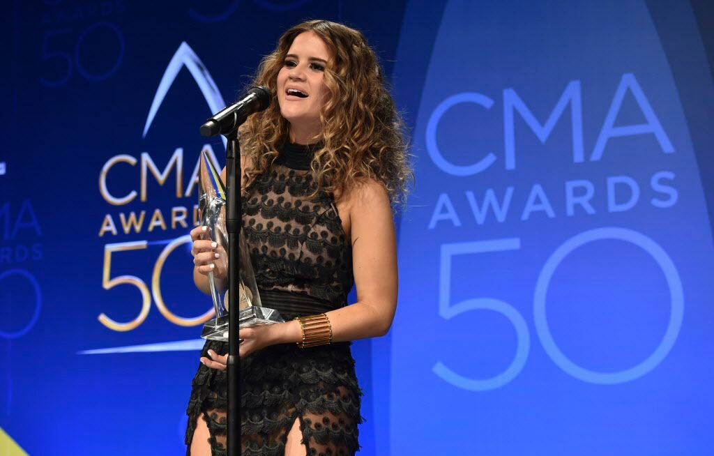 Maren Morris, singer and songwriter from Arlington, is named New Artist of the Year at the...