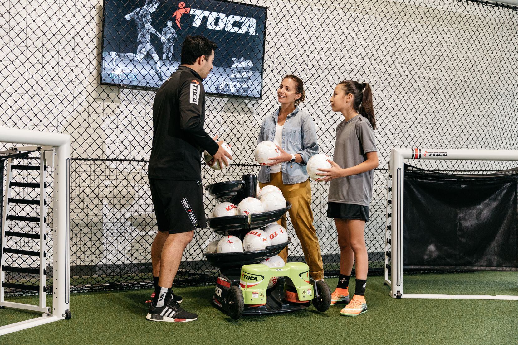 This indoor TOCA facility in California is equipped with the company's training technology.