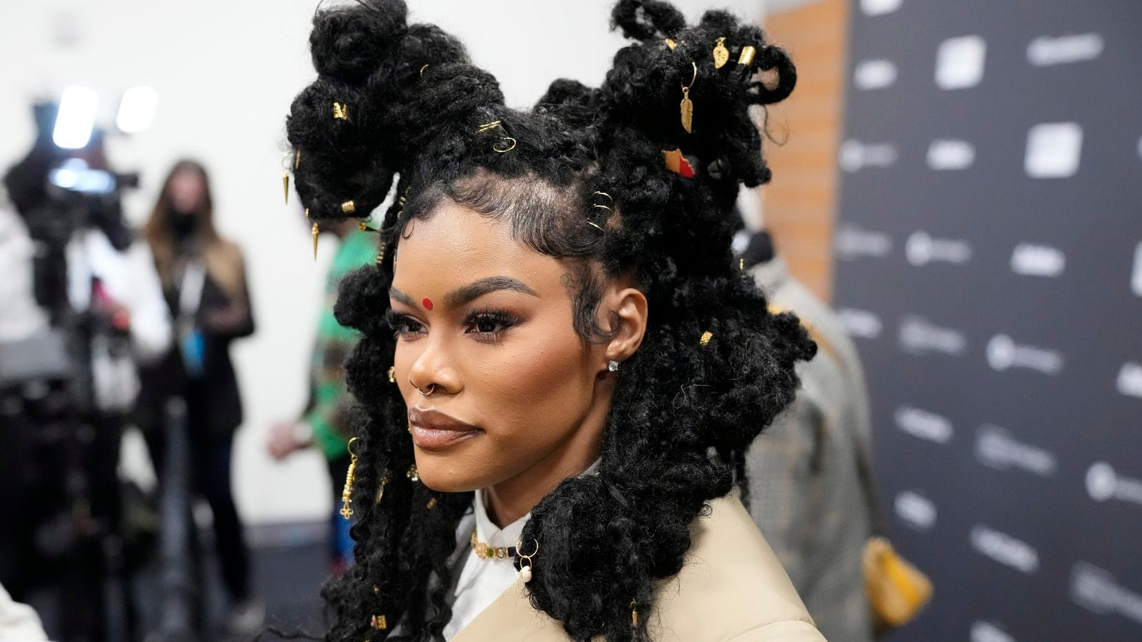Teyana Taylor attends the premiere of "A Thousand and One" at The Ray Theater during the...