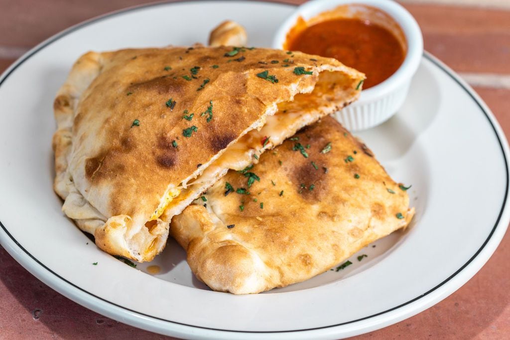 Sfuzzi's brunch menu features items like this breakfast calzone.