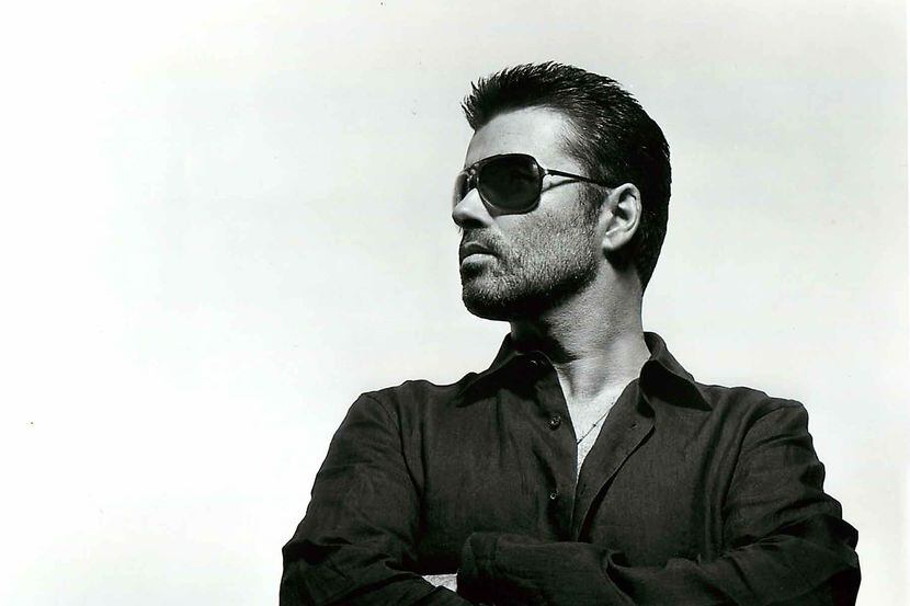 British pop-star George Michael, seen here in a 1990s publicity photo, is profiled in the...