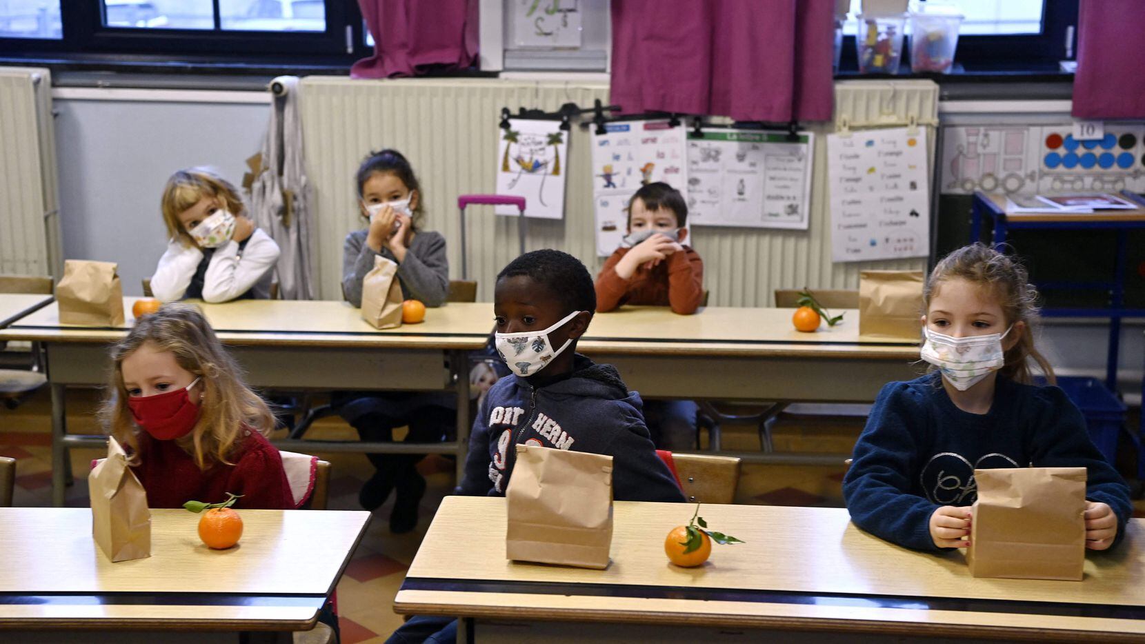 Foto de una escuela primaria en Bélgica, el 6 de diciembre 2021.