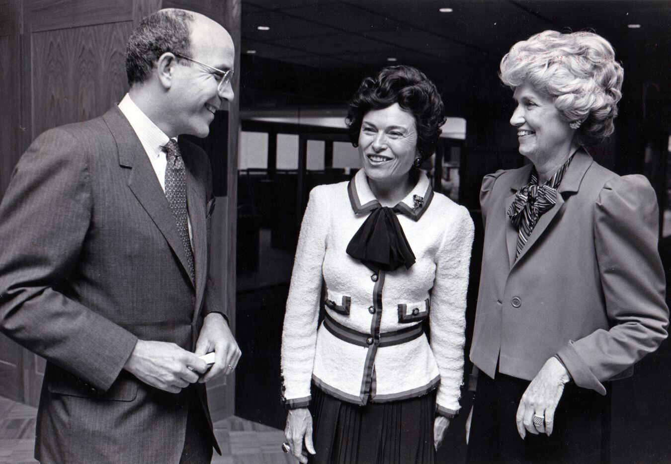 Richard Marcus (from left), Rita Clements and Mrs. Paul Eggers are seen in this picture on...