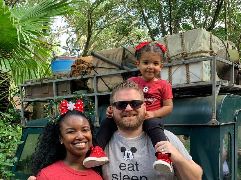 Jim and Gina Mullen at Disney World with their daughter, Gracie.