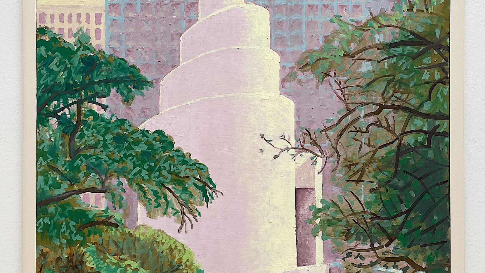 Thanks-Giving Square is among the Dallas landmarks featured in a series of paintings by...