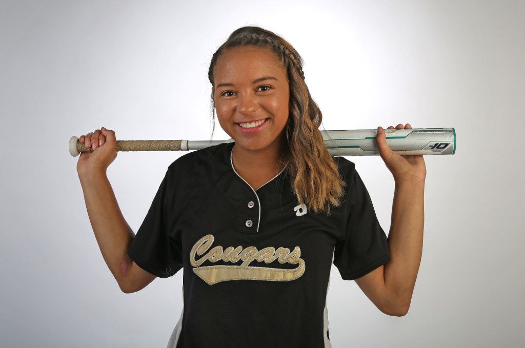 The Colony softball player Jayda
Coleman, who is the DMN All-Area Player of the Year, photographed on Wednesday, June 7, 2017. (Louis DeLuca/The Dallas Morning News)