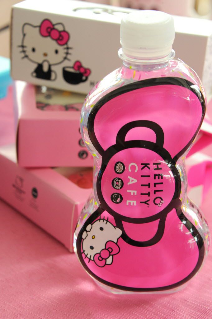 Fans can purchase water bottles at the Hello Kitty Cafe Truck at The Shops at Willow Bend in...