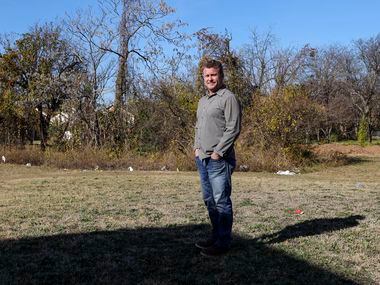 Daron Babcock, founder and CEO of Bonton Farms, at the site of the proposed 9,000-square-foot health and wellness center for the South Dallas neighborhood of Bonton.