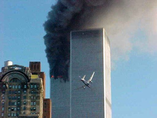 The World Trade Center towers in New York on Tuesday, Sept. 11, 2001.