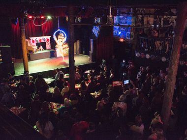 A crowd gathers at Trees in Deep Ellum for the 5th annual Nearly Naked Nutcracker Burlesque...