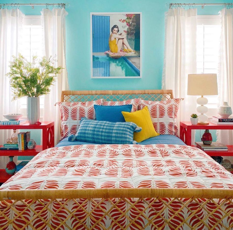 Designer Shauna Glenn often utilizes bright pops of color in her eclectic spaces, such as in...