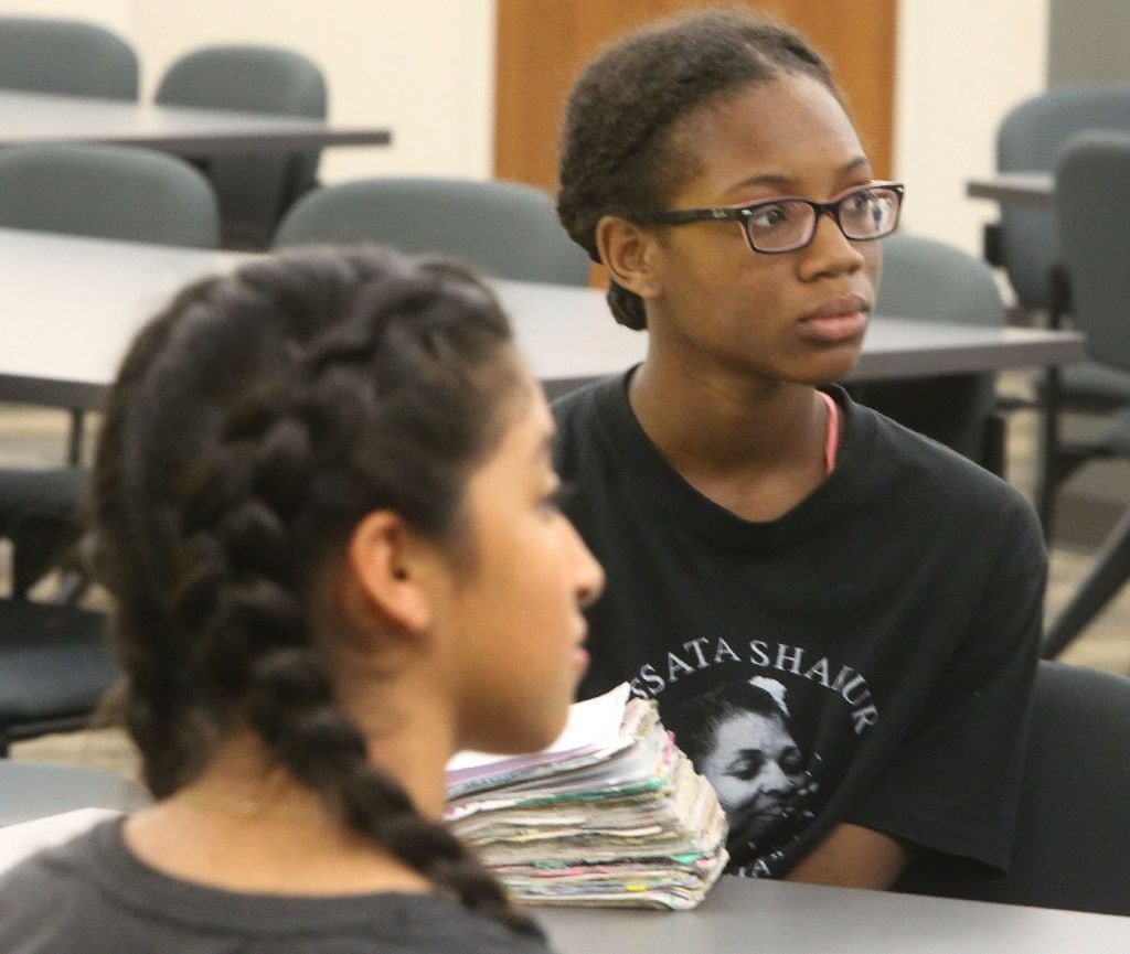 Dallas high school students met at The Dallas Morning News in June during the Storytellers...