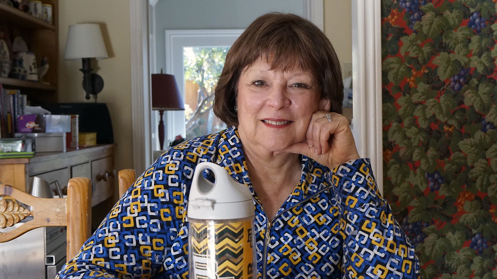 Bridget Bell, 65, of Dallas says drinking 72 ounces of water a day helps her feel full....