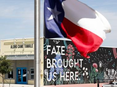 A “Fate Brought Us Here” mural graces the downtown area.