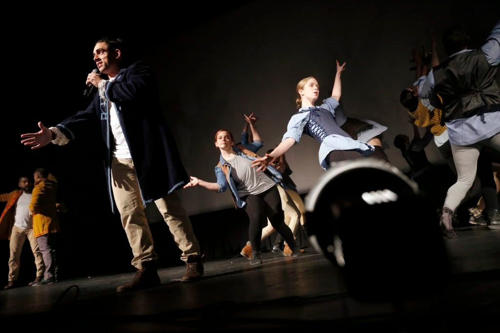 Members of the Danielle Georgia Dance Group perform 'Yorktown' from Hamilton, the 2016 Pulitzer Prize for Drama, during Illusion & Disillusion: A Conversation with Pulitzer-Winning Photographers at the Texas Theatre in Oak Cliff, Wednesday, September 21, 2016. The event featured five Pulitzer Prize-winning photographers including Nick Ut, Carol Guzy, Bob Jackson, David Leeson and David Hume Kennerly and one winner of the International WomenÕs Media Foundation's inaugural Anja Niedringhaus Award, Heidi Levine. The event, in conjunction with the 100th anniversary of the Pulitzer Prizes, also had Pulitzer Prize-winning readings and performances. The evening was presented by The Sixth Floor Museum and 29 Pieces.