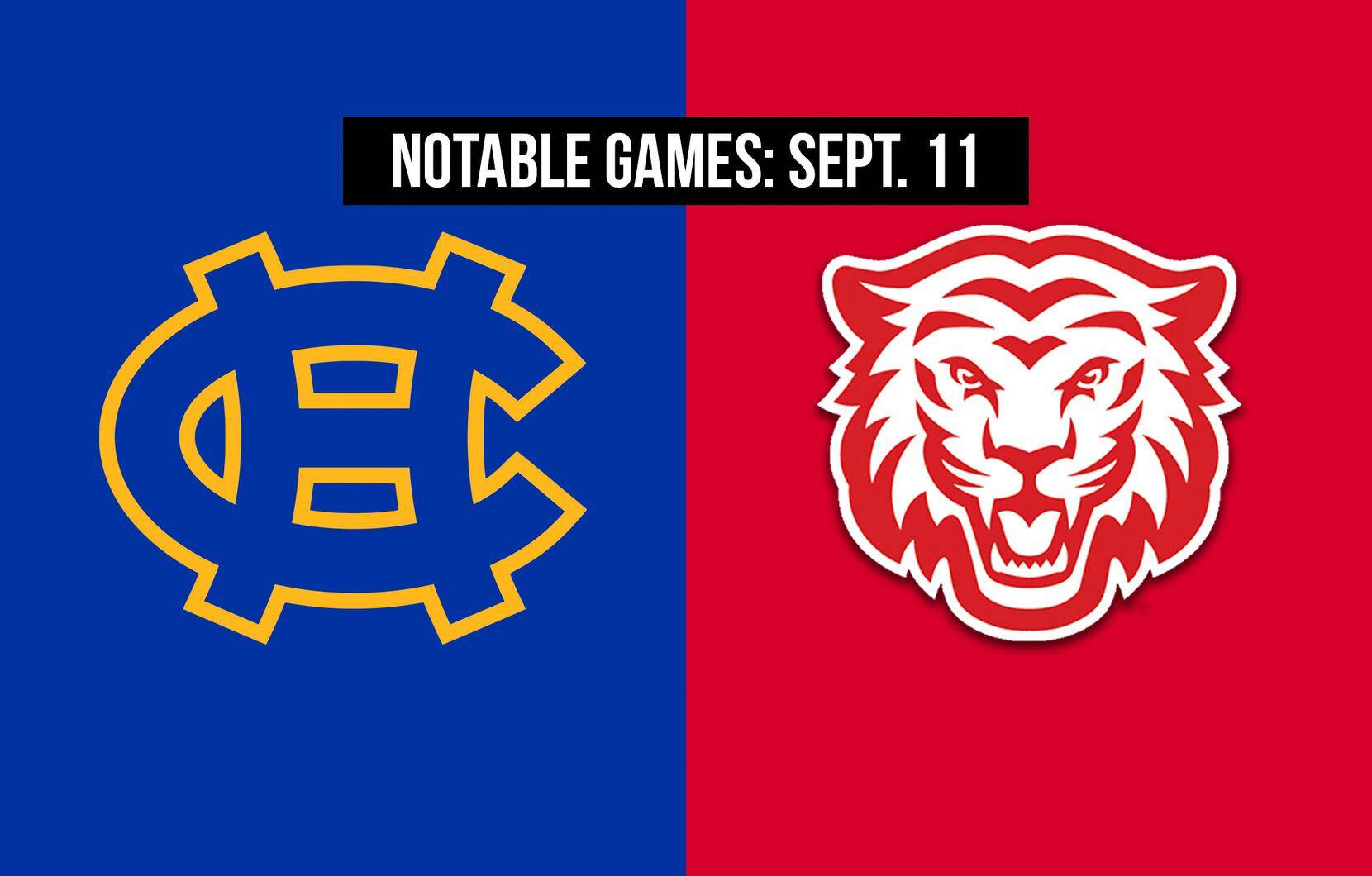 Notable games for the week of Sept. 11 of the 2020 season: Tyler Chapel Hill vs. Terrell.
