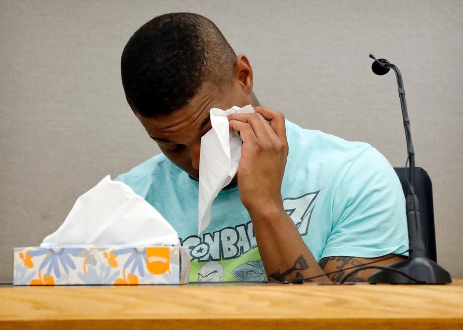 Joshua Brown wept on the witness stand while testifying about his neighbor Botham Jean.