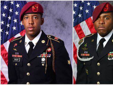 Sgt. Allen Levi Stigler Jr. (left) and Sgt. Roshain Euvince Brooks of Brooklyn were killed...