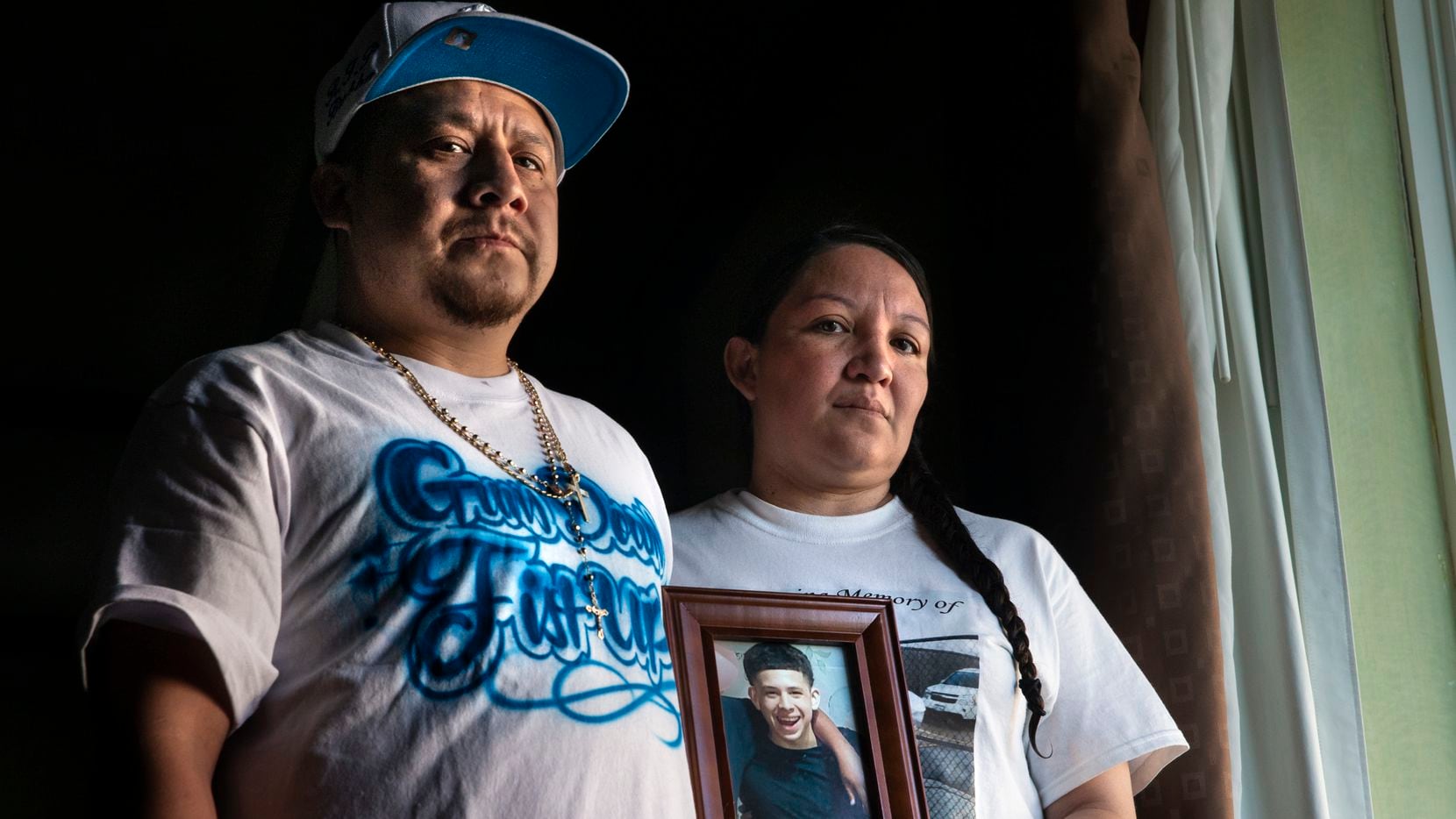 Homer Escobar and Selina Sepulveda pose for a portrait on Friday, Aug. 7, 2020, after...