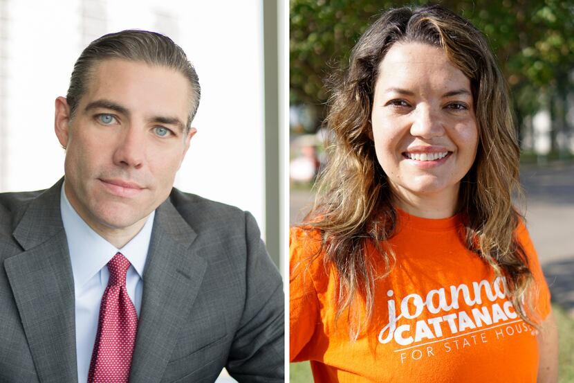 Morgan Meyer (republicano) y Joanna Cattanach (demócrata) se enfrentan por el distrito 108...
